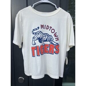 Midtown Tigers Womens Tee Size L  Varsity Prep Sunny Somewhere Retro Sportswear